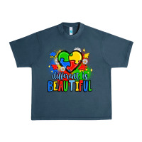 Midnight Navy different is beautiful Urban Heavy Tee - JahusDesignShop