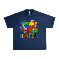 Navy different is beautiful Urban Heavy Tee - JahusDesignShop