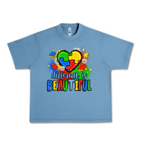 Pebble Blue different is beautiful Urban Heavy Tee - JahusDesignShop