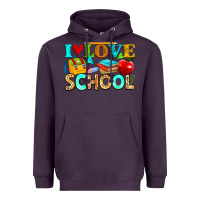 Plum i love school Heavyweight Hoodie - NancyCooperArtShop