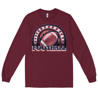 Burgundy football rainbow Long Sleeve Tee - JahusDesignShop