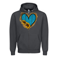 Smoke Gold Glitter Sunflower Blue Heart Zipper Hoodie - Jasminsmagicworld