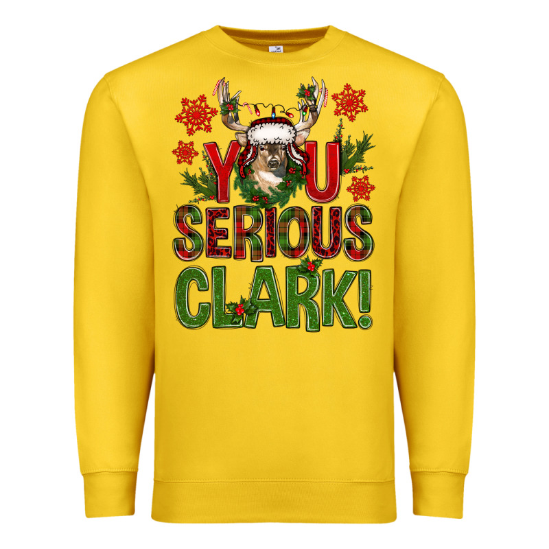 You Serious Clark Deer Premium Sweatshirt by NancyCooperArtShop | Teevron
