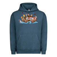 Pigment Midnight Navy noahs ark Urban Hoodie - texasbilliewilder