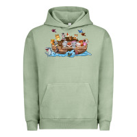 Pigment Oil Green noahs ark Urban Hoodie - texasbilliewilder