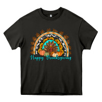 Asphalt Happy thanksgiving rainbow Heavy Core Tee - Artiststas