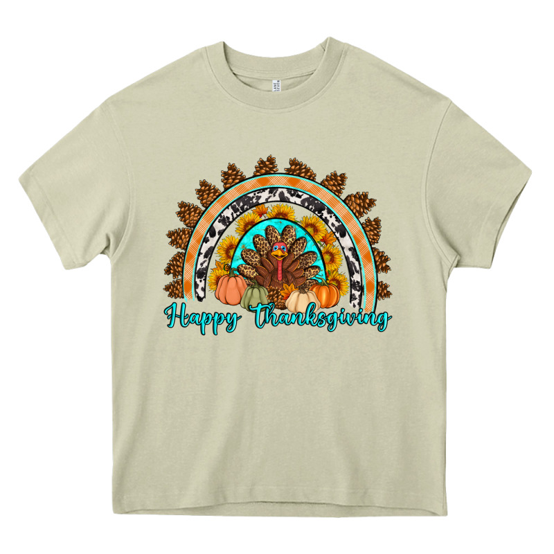 Happy Thanksgiving Rainbow Heavy Core Tee by Artiststas | Teevron