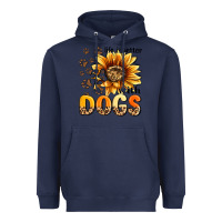 Navy life is better with dogs sunflower Heavyweight Hoodie - MaliasSmallBusiness