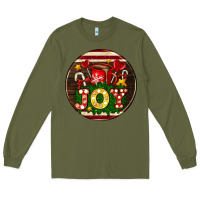 Army Green Christmas joy and hot chocolate Long Sleeve Tee - AdoDesignShop