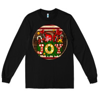 Black Christmas joy and hot chocolate Long Sleeve Tee - AdoDesignShop