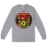 Heather Grey Christmas joy and hot chocolate Long Sleeve Tee - AdoDesignShop