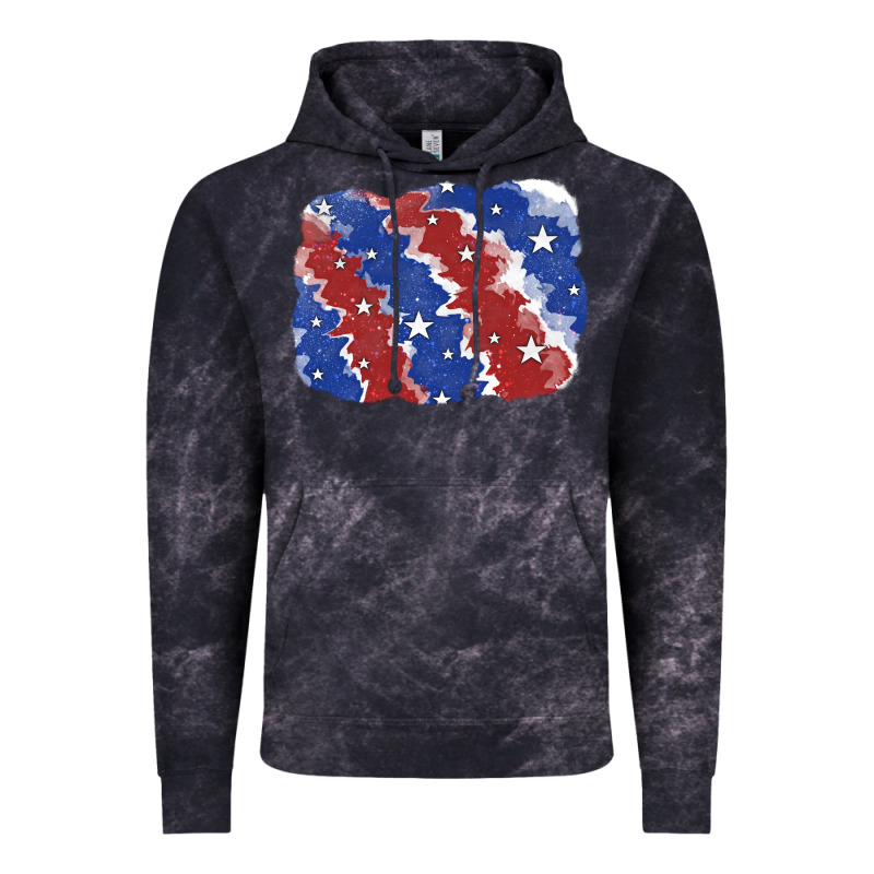 Patriotic Tie Dye Background Vintage Hoodie by CowGirlArtShop | Teevron