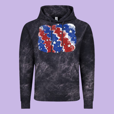Patriotic Tie Dye Background Vintage Hoodie Designed By Cowgirlartshop