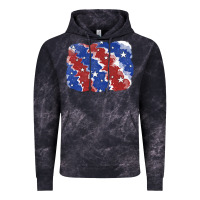 Cloud Black Patriotic tie dye background Vintage Hoodie - CowGirlArtShop