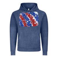 Vintage Denim Patriotic tie dye background Vintage Hoodie - CowGirlArtShop