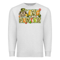 Oatmeal Heather Egg hunter with camouflage plate letters Premium Sweatshirt - NancyCooperArtShop