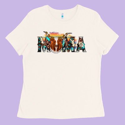 Longhorn Mama Ladies Tee Designed By Adodesignshop