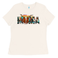 Bone longhorn mama Ladies Tee - AdoDesignShop