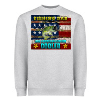 Heather Grey fishing dad like a regular but cooler Heavyweight Sweatshirt - HRA Design Shop
