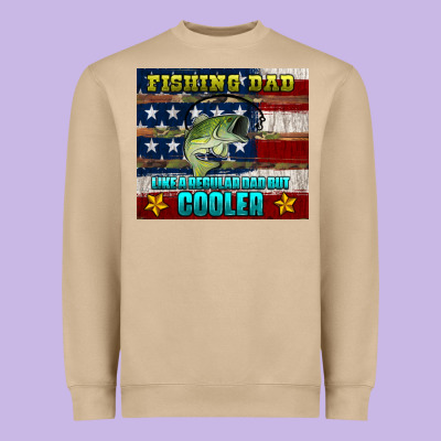 Fishing Dad Like A Regular But Cooler Heavyweight Sweatshirt Designed By Hra Design Shop