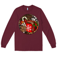 Burgundy Christmas hot chocolate and chocolate Long Sleeve Tee - AdoDesignShop