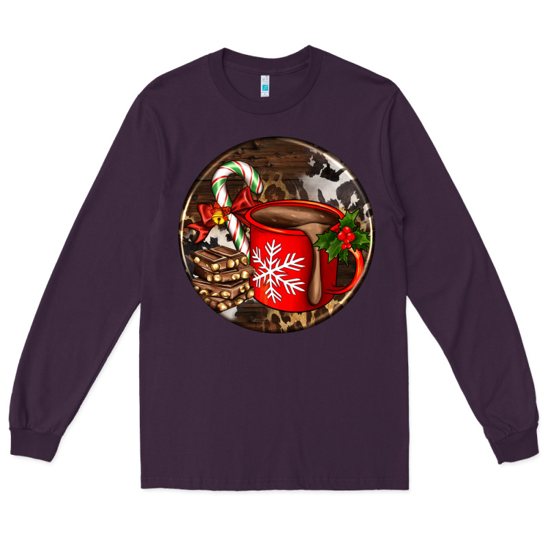 Christmas Hot Chocolate And Chocolate Long Sleeve Tee by AdoDesignShop | Teevron