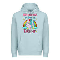 Blue Mist unicorns are born in october Premium Hoodie - Jasminsmagicworld