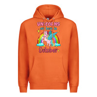 Carrot unicorns are born in october Premium Hoodie - Jasminsmagicworld