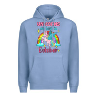 Colony Blue unicorns are born in october Premium Hoodie - Jasminsmagicworld