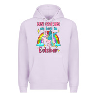 Lilac unicorns are born in october Premium Hoodie - Jasminsmagicworld