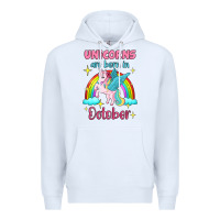 White unicorns are born in october Premium Hoodie - Jasminsmagicworld
