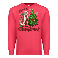 Cardinal Merry Christmas Black Santa Premium Sweatshirt - MaliasSmallBusiness