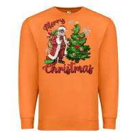 Carrot Merry Christmas Black Santa Premium Sweatshirt - MaliasSmallBusiness