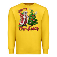 Lemon Merry Christmas Black Santa Premium Sweatshirt - MaliasSmallBusiness