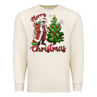 Merry Christmas Black Santa Premium Sweatshirt | Teevron
