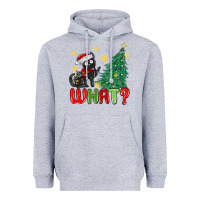 Heather Grey christmas  cat  what Heavyweight Hoodie - MaliasSmallBusiness