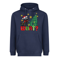 Navy christmas  cat  what Heavyweight Hoodie - MaliasSmallBusiness