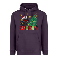 Plum christmas  cat  what Heavyweight Hoodie - MaliasSmallBusiness
