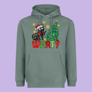 Christmas  Cat  What Heavyweight Hoodie Designed By Maliassmallbusiness