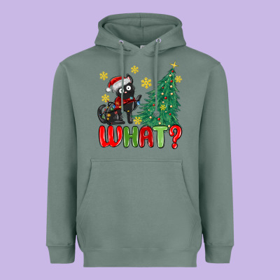 Christmas  Cat  What Heavyweight Hoodie Designed By Maliassmallbusiness