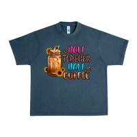 Midnight Navy half teacher half coffee Urban Heavy Tee - JahusDesignShop