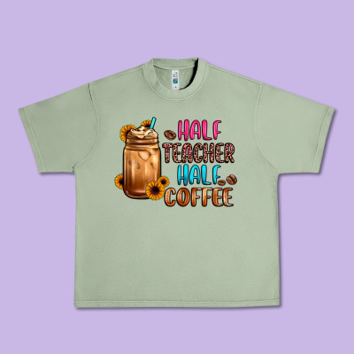Half Teacher Half Coffee Urban Heavy Tee Designed By Jahusdesignshop