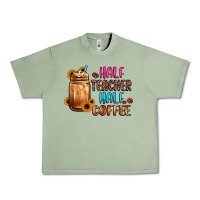 Oil Green half teacher half coffee Urban Heavy Tee - JahusDesignShop