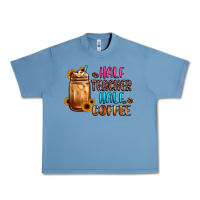 Pebble Blue half teacher half coffee Urban Heavy Tee - JahusDesignShop