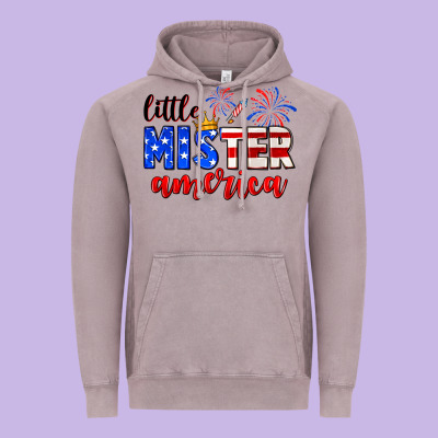 Little Mister America Vintage Hoodie Designed By Neo Western