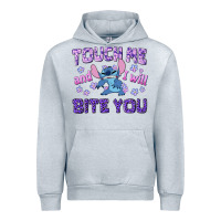 Heather Grey touch me and i will bite you Urban Hoodie - texasbilliewilder