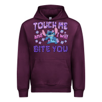 Mauve Wine touch me and i will bite you Urban Hoodie - texasbilliewilder