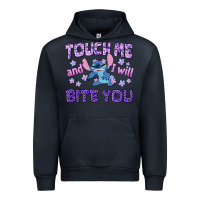 Navy touch me and i will bite you Urban Hoodie - texasbilliewilder
