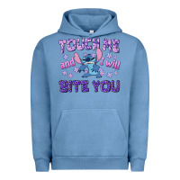Pigment Pebble Blue touch me and i will bite you Urban Hoodie - texasbilliewilder