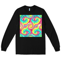 Black Tie Dye Seamless Pattern Long Sleeve Tee - BundleAndBundleShop